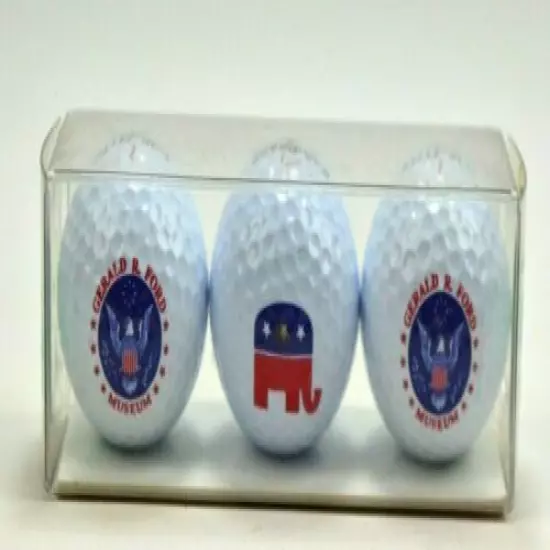 President Gerald R Ford 3 pack of Facsimile Signed Golf Balls New in Box