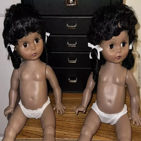 NEW African American Plastic Full Body, 13" DIY Doll. (2)Pk. $60