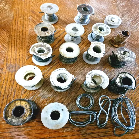 Over 5 pounds of vintage Solder mainly on spools