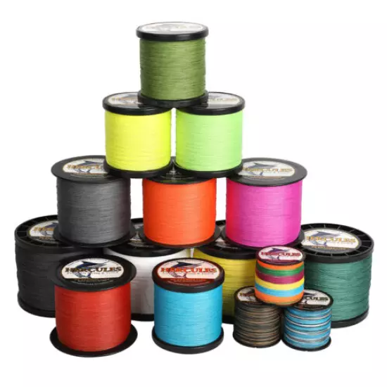 HERCULES 150lbs Super Strong 328/547/1094Yds 8 Strands PE Braided Fishing Line