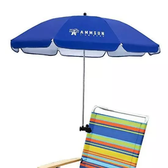 AMMSUN Chair Umbrella with Universal Clamp 43 inches UPF 50+Portable Clamp on...