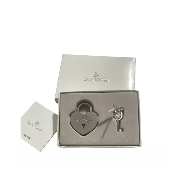 Swarovski Heart Lock with Key new with box