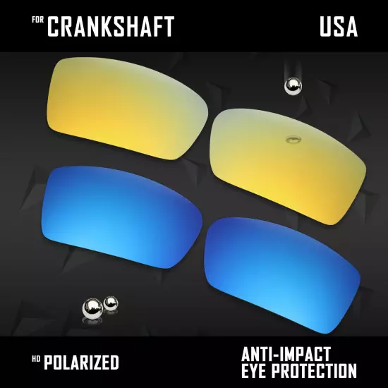 Anti Scratch Polarized Replacement Lenses for-Oakley Crankshaft OO9239 Options