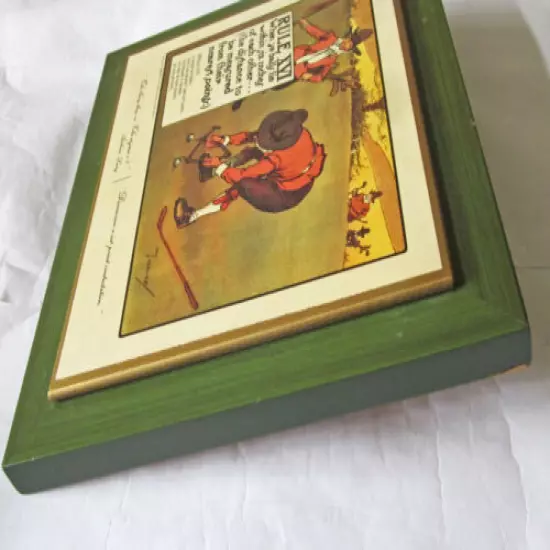 VINTAGE PRINT VINTAGE P RULES OF Golf, Charles Crombie, RULE XVI