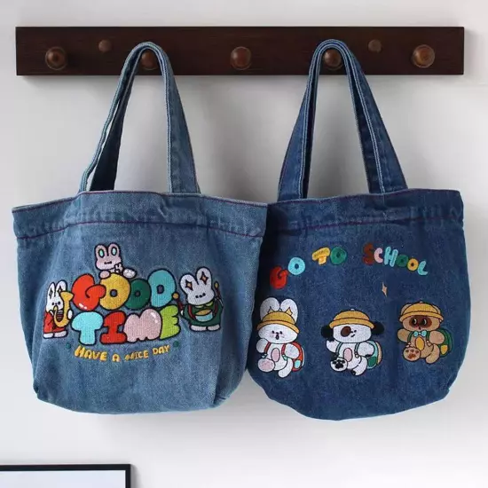 Japanese Cute Bento Bag Handbag Canvas Lunch Box Portable B8Z3 щυ