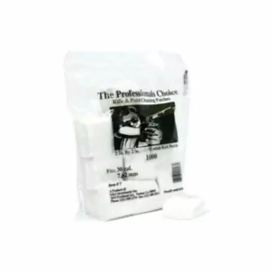 The Professionals Choice Square Knit Cleaning Patches 30 Cal / 7.62mm 1000 pack