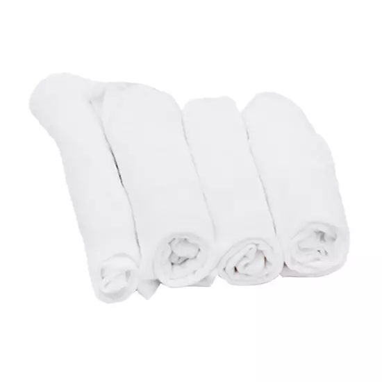 New White Knit T-Shirt Rags for Wiping - 40 lbs. Case 5x8 lbs. Compressed Boxes