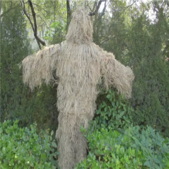 Desert Tactical Camouflage Ghillie Suit Sniper Clothes Jacket Pants Cover