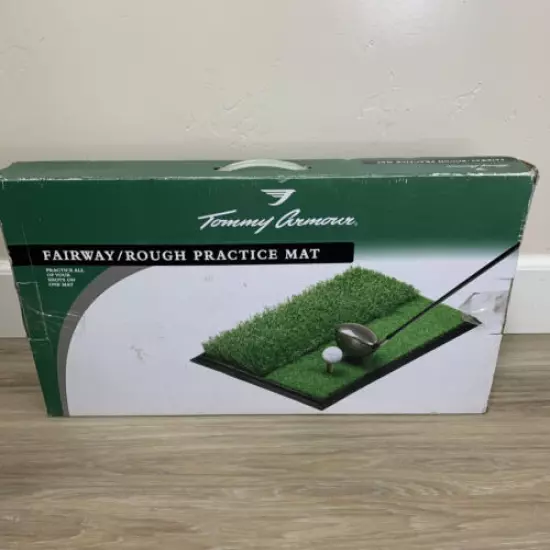 Tommy Armour Fairway/Rough Practice Mat in Box with 3 tees. Excellent Golf Pract