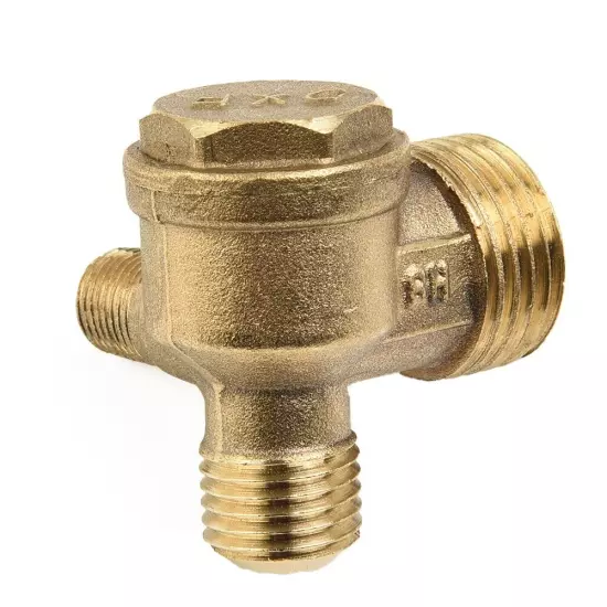 Check Valve Connector Tool Tool Accessories 3 Port Brass Durability Gold