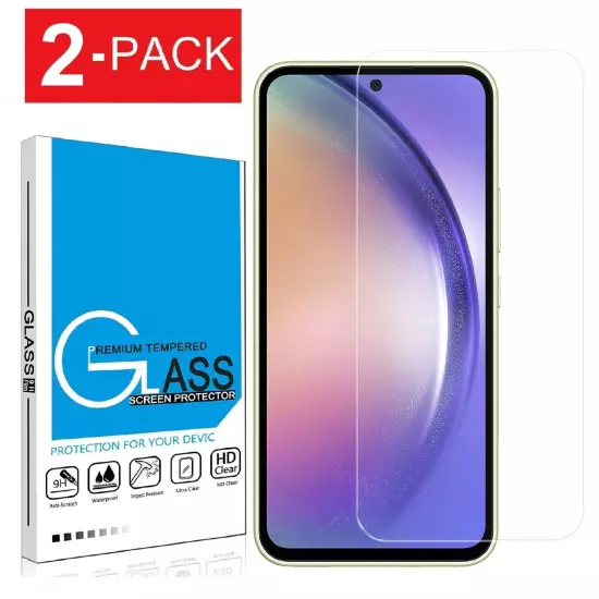 2 Pack Premium Tempered Glass Screen Protector For Samsung Galaxy A54 5G