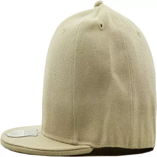 Premium Solid Fitted Cap Baseball Cap Hat, Flat Bill / Brim NEW