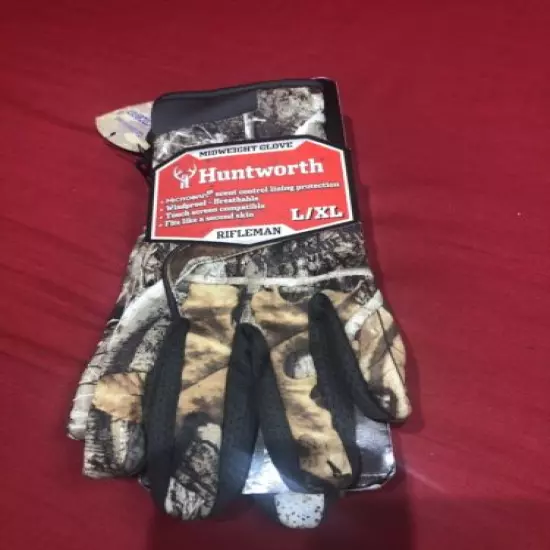 Huntworth Midweight Rifleman Glove L/XL Scent Control 