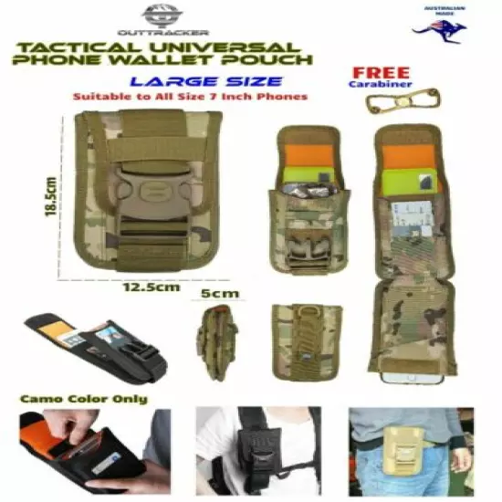 Tactical MOLE Phone Pouch Dual Wallet Camping Fishing Hiking Large Size