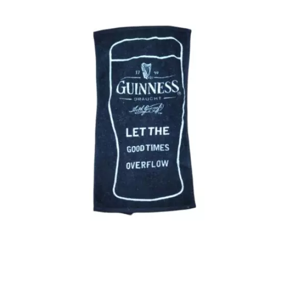 2003 Black/White Guinness Draught Collectable Golf Towel Used