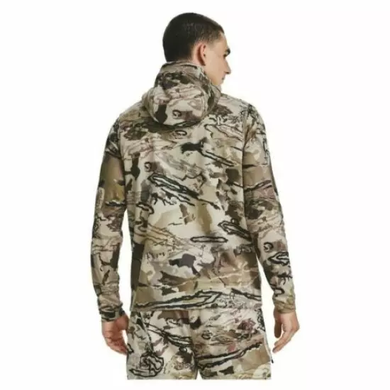 Under Armour Rut Fleece Cold Gear Barren Camo Hoodie Vest Sz S NEW 1356288 999