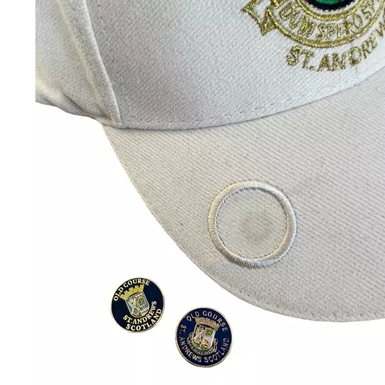 Saint Andrews Old Course Golf Hat with 3 Ball Markers Made Exclusive Official