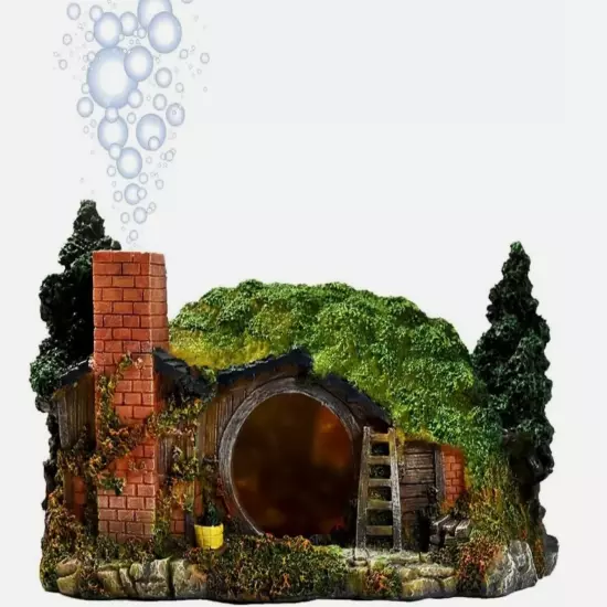 Aquarium Decorations Hobbit Fish Tank Decorations Resin House Cave Ornaments