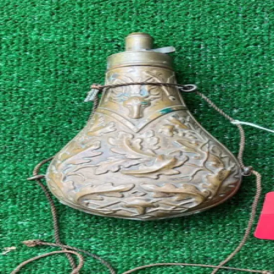 JW Hawksley Vintage Brass Powder Flask #606