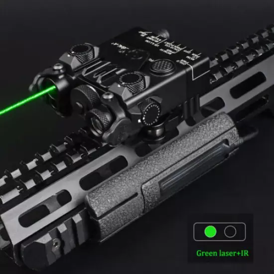 WADSN DBAL-A2 Green IR Aiming Laser with white Hunting Strobe Light Black