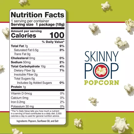 Popped Popcorn, Original, 0.65 Ounce (Pack Of 30)