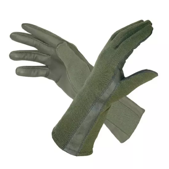 Nomex Summer Flight Gloves Flyer's Pilot Glove, Fire Resistant, Mil-Spec, Sage