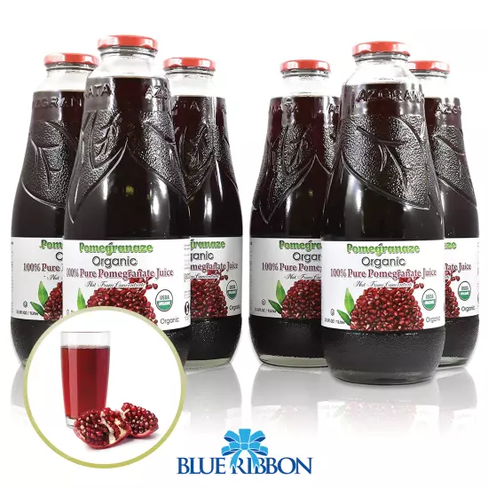 Pure Pomegranate Juice - No Preservatives & Sugar - Organic Juice- 100% Natural 