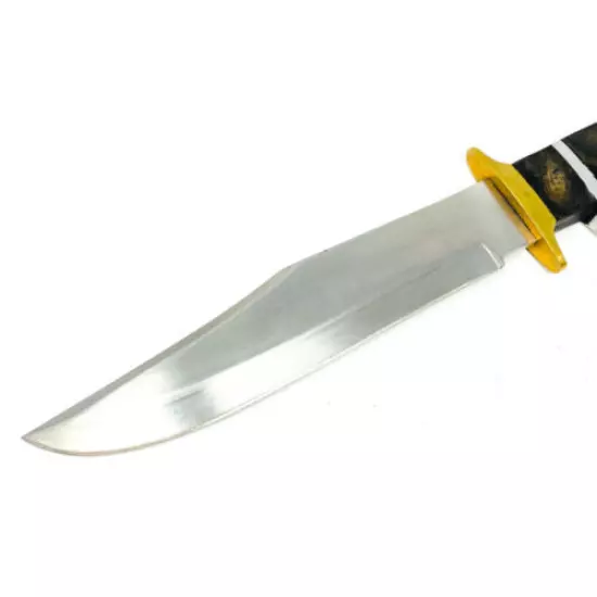 Elegant Pakistan Fixed Blade Survival Knife, 9 in Plain Blade, w/ Leather Sheath