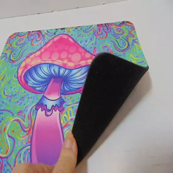 Groovy Mushrooms Mouse Pad For Computer PC Laptop Non Slip Psycadelic Colorful