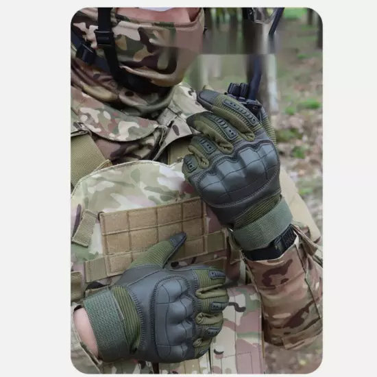 Mens Tactical Gloves Touch Screen Windproof Full Finger Gloves Army Military USA