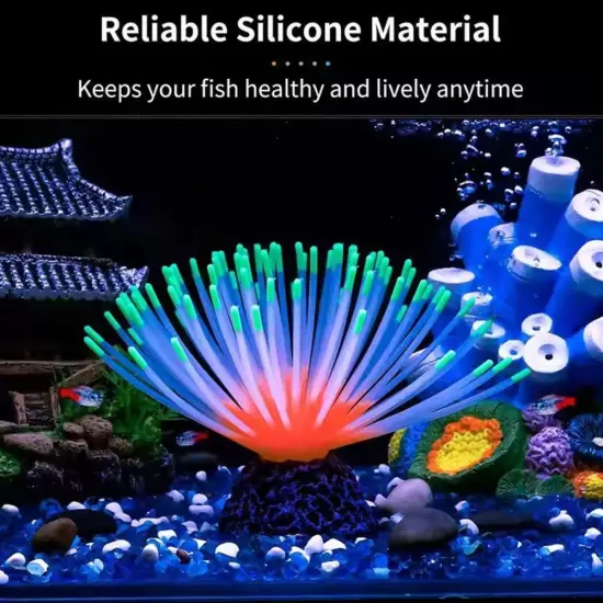 Fish Tank Simulates Coral Colourful Sea Urchin Ball Glow-in-the-dark Coral D2P1