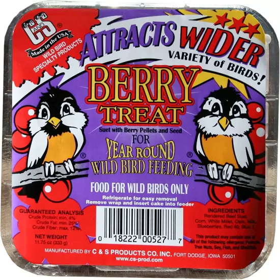 Berry Suet Treat 11.75 Ounces, 12 Pack