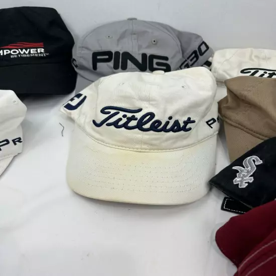 20 Golf hat lot Used And New condition Titleist Taylormade Nike