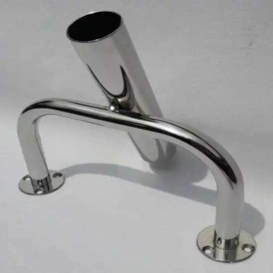 1 TUBE STAINLESS STEEL 316 BOAT FISHING ROD HOLDER (40mm tube)