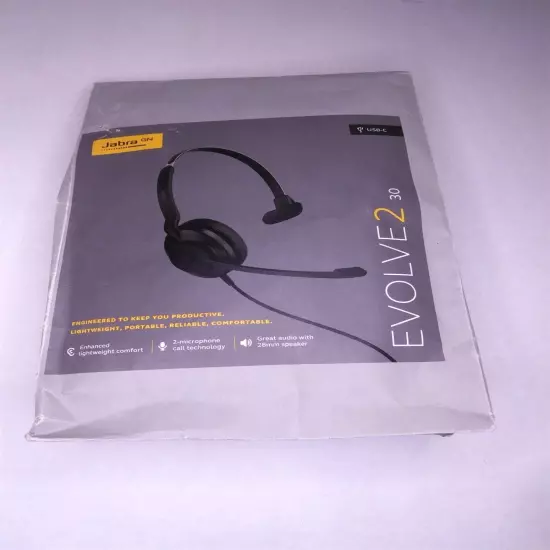 Jabra Evolve2 30 USB-C Wired Headset 2 Built-in Microphones 23089-889-879 (S4)