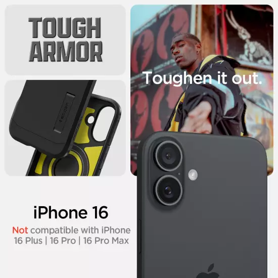 Spigen Tough Armor (AI) MagFit Case for iPhone 16 Pro Max/ 16 Pro/ 16 Plus/ 16