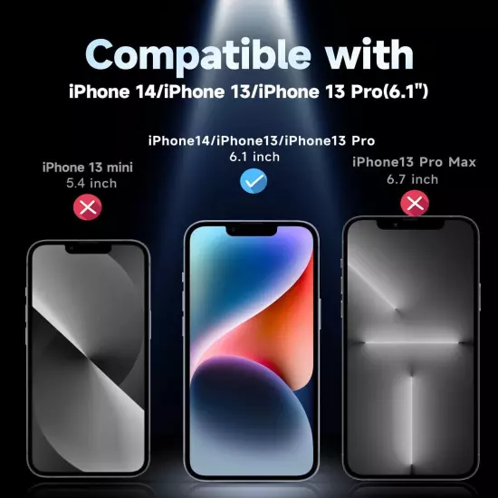 2x iPhone 15 14 13 Pro Max Tempered Glass Screen Protector Magic Auto Alignment