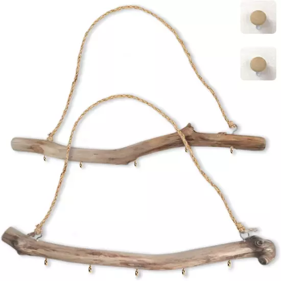 Qenk 2Pcs 15 Inch Natural Driftwood Decorative Branches Farmhouse Home Wall Hang