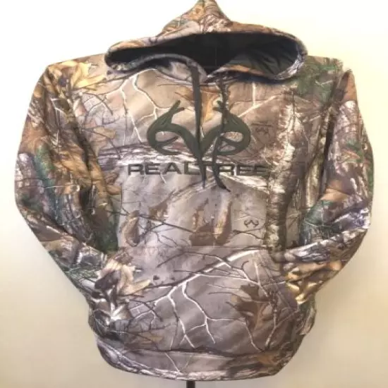 Realtree Men's Camo M Performance Pullover Fleece Realtree Hunting Hoodie NWT