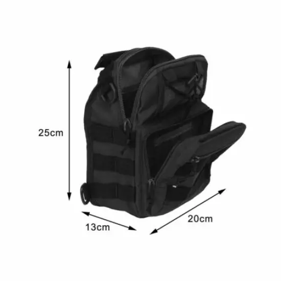 Unisex Daily Wear Shoulder Bag Tactical Chest Bag + Belt Buckle + Bottle Holder