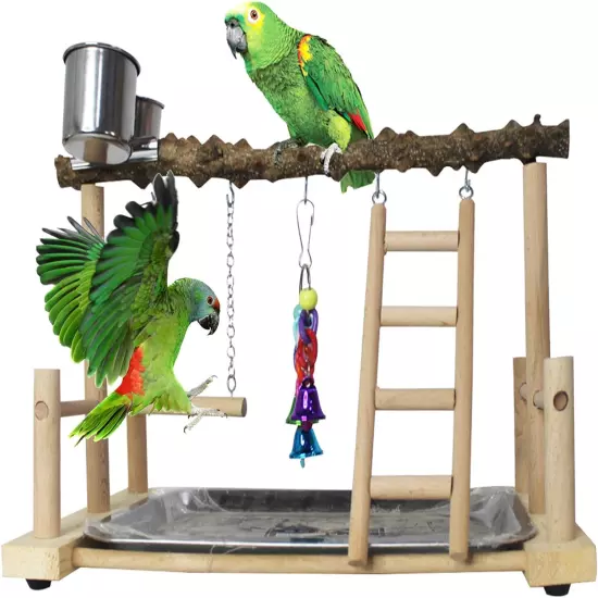 Bird Playground Birdcage Playstand Pet Bird Perch Platform Stand Parrot Play Gym