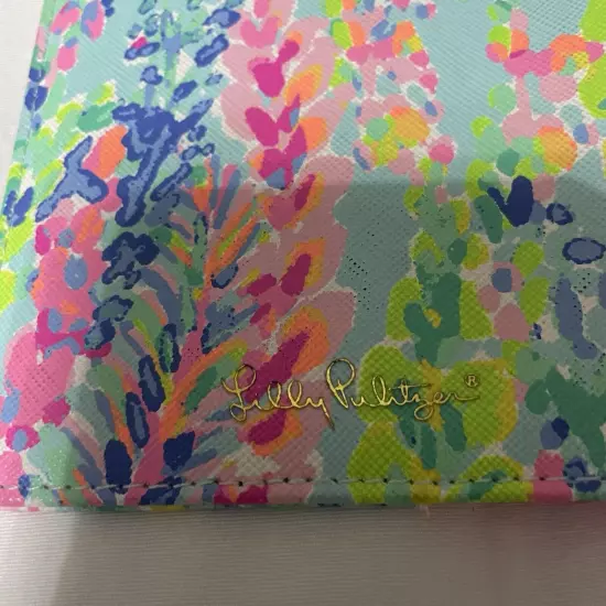 Lilly Pulitzer Shell We Go Passport Holder Designer Preppy Travel Wallet