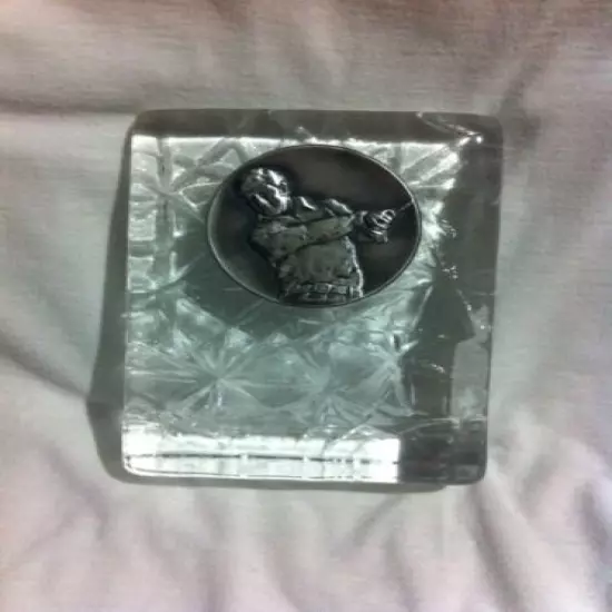 Vintage Golf Trophy Prize Sport Winning Pro Golf Club Collectible Paperweight.