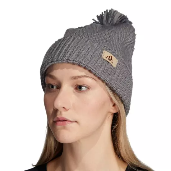 Adidas Twilight 4 Ballie Women's One Size Winter Beanie Gray Casual Hat #IQ5617