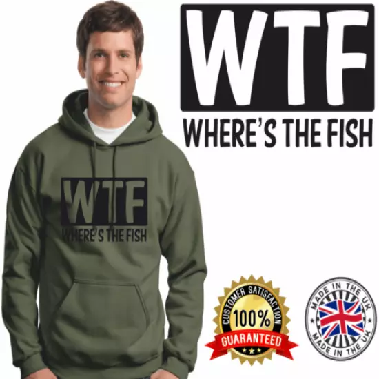 Carp Fishing Hoodie Christmas Present Fathers Day Present Brother Dads Gift WTF