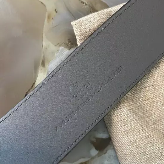 $1,185 NEW Authentic GUCCI Belt 85-34 GG LOGO Signature Canvas SALE Monogram