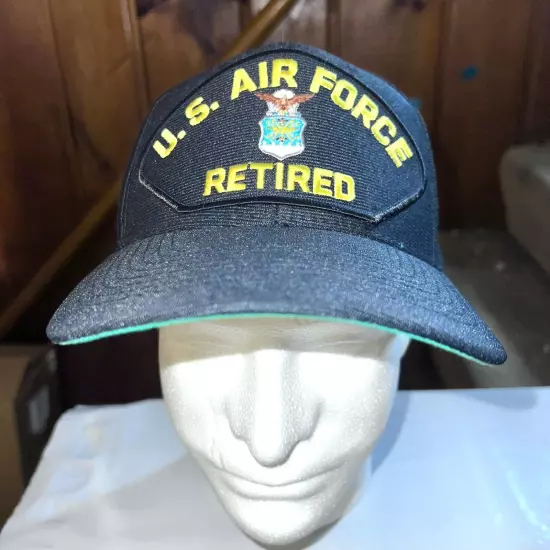 U.S. AIR Force Retired Official Military Headwear Cap Hat Snapback Made In USA