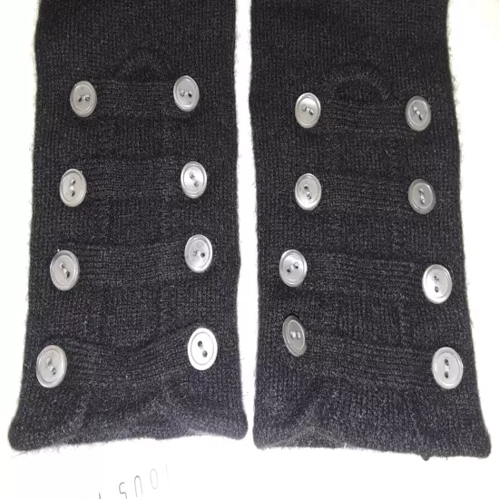 Precious Fibers NWT black knit cashmere gloves womens size S-M