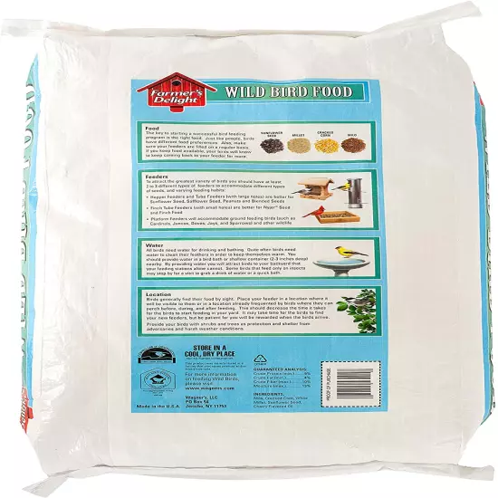 53003 Farmer'S Delight Wild Bird Food with Cherry Flavor, 20-Pound Bag