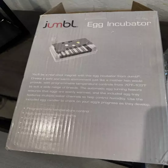 Jumbl 12 Egg-Turning Incubator with Temperature Control